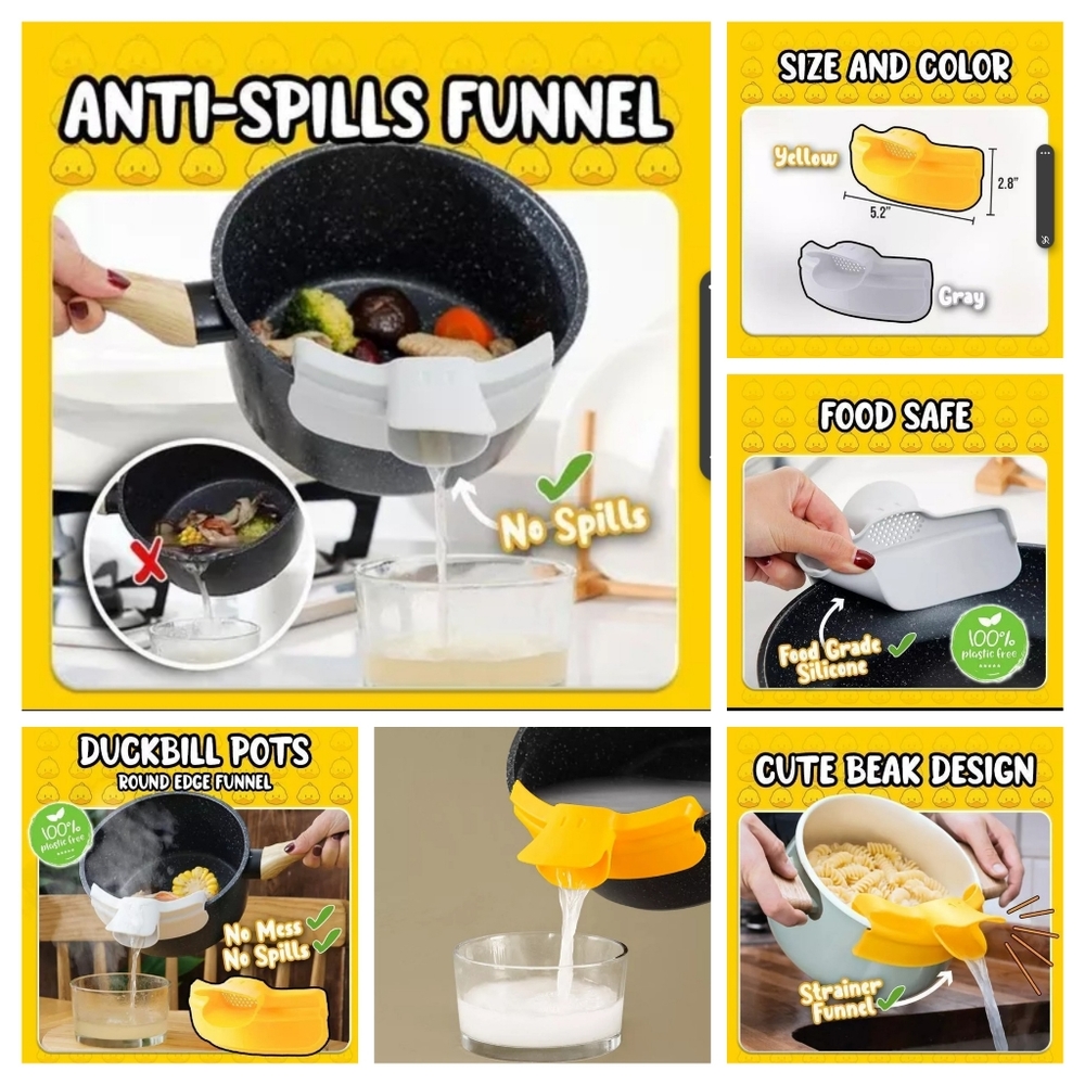 Silicone cute duck peak strainer! Hot seller!